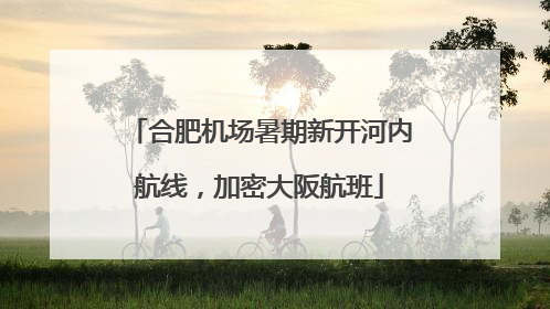 合肥机场暑期新开河内航线，加密大阪航班