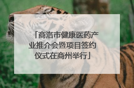 商洛市健康医药产业推介会暨项目签约仪式在商州举行