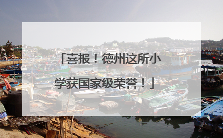 喜报！德州这所小学获国家级荣誉！