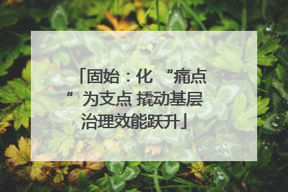 固始：化 “痛点”为支点 撬动基层治理效能跃升