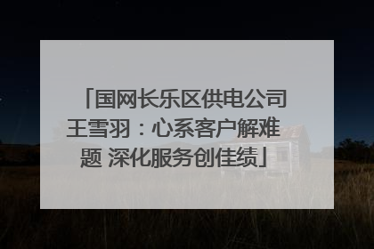 国网长乐区供电公司王雪羽：心系客户解难题 深化服务创佳绩