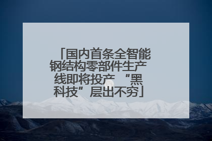 国内首条全智能钢结构零部件生产线即将投产 “黑科技”层出不穷