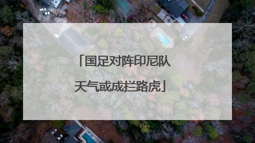 国足对阵印尼队 天气或成拦路虎