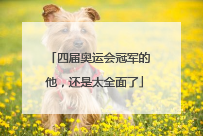 四届奥运会冠军的他，还是太全面了