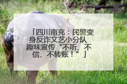 四川南充：民警变身反诈文艺小分队 趣味宣传“不听、不信、不转账！”