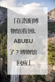 在洛阳博物馆看到LABUBU了？博物馆回应