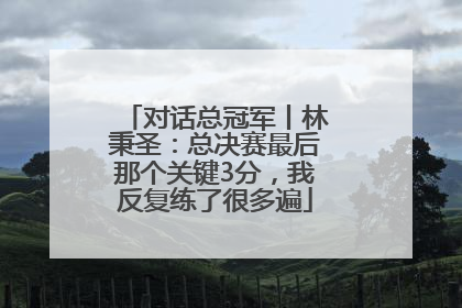 对话总冠军丨林秉圣：总决赛最后那个关键3分，我反复练了很多遍