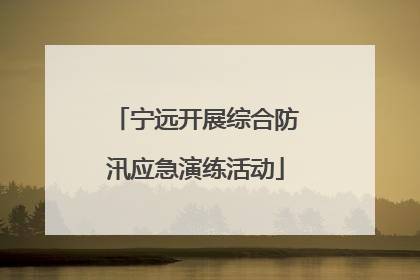 宁远开展综合防汛应急演练活动