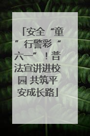 安全“童”行警彩“六一”！普法宣讲进校园 共筑平安成长路