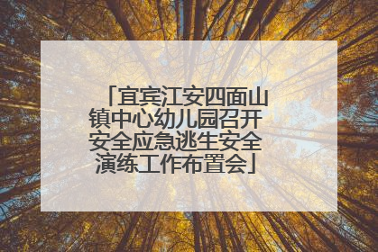 宜宾江安四面山镇中心幼儿园召开安全应急逃生安全演练工作布置会