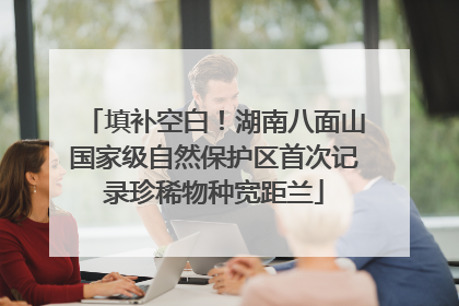 填补空白！湖南八面山国家级自然保护区首次记录珍稀物种宽距兰