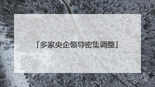 多家央企领导密集调整