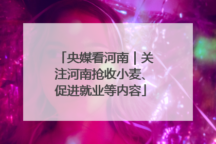 央媒看河南｜关注河南抢收小麦、促进就业等内容