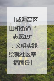 威海高区田和街道“志愿19”：文明实践绘就社区幸福图景