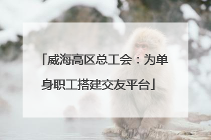威海高区总工会：为单身职工搭建交友平台