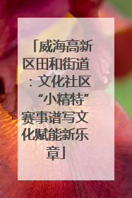 威海高新区田和街道：文化社区“小精特”赛事谱写文化赋能新乐章