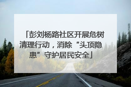 彭刘杨路社区开展危树清理行动，消除“头顶隐患”守护居民安全