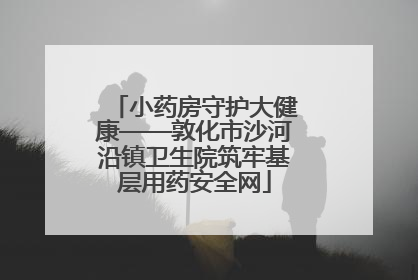 小药房守护大健康——敦化市沙河沿镇卫生院筑牢基层用药安全网