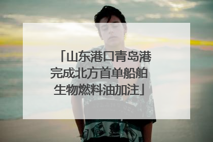 山东港口青岛港完成北方首单船舶生物燃料油加注