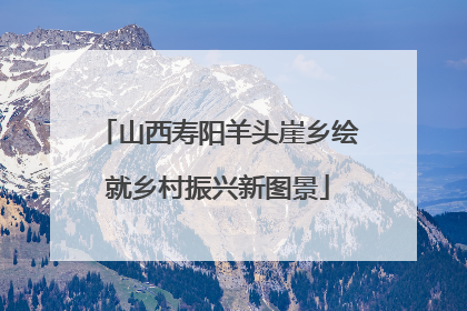 山西寿阳羊头崖乡绘就乡村振兴新图景