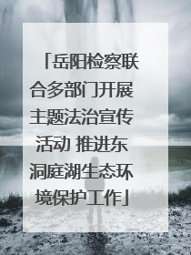 岳阳检察联合多部门开展主题法治宣传活动 推进东洞庭湖生态环境保护工作