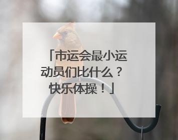 市运会最小运动员们比什么？快乐体操！