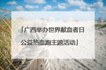 广西举办世界献血者日公益热血跑主题活动