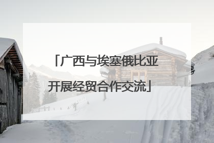 广西与埃塞俄比亚开展经贸合作交流