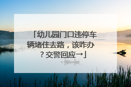 幼儿园门口违停车辆堵住去路，该咋办？交警回应→