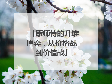 康师傅的升维博弈，从价格战到价值战