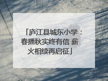 庐江县城东小学：春播秋实终有信 薪火相续再启征