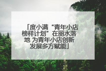 度小满“青年小店榜样计划”在丽水落地 为青年小店创新发展多方赋能