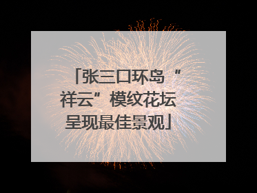 张三口环岛“祥云”模纹花坛呈现最佳景观