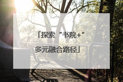 探索“书院+”多元融合路径