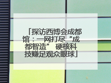 探访西博会成都馆：一网打尽“成都智造” 硬核科技赚足观众眼球