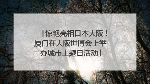 惊艳亮相日本大阪！厦门在大阪世博会上举办城市主题日活动
