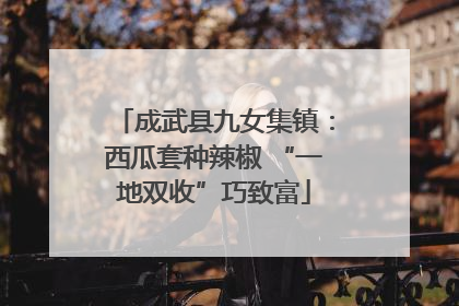 成武县九女集镇：西瓜套种辣椒 “一地双收”巧致富