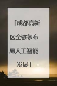 成都高新区全链条布局人工智能发展