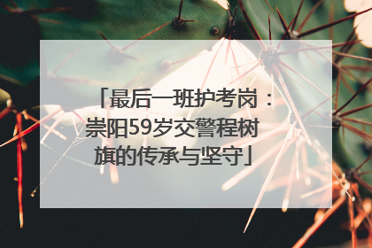 最后一班护考岗：崇阳59岁交警程树旗的传承与坚守