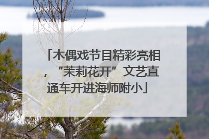 木偶戏节目精彩亮相，“茉莉花开”文艺直通车开进海师附小