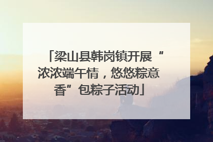 梁山县韩岗镇开展“浓浓端午情，悠悠粽意香”包粽子活动