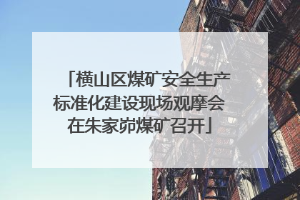 横山区煤矿安全生产标准化建设现场观摩会在朱家峁煤矿召开