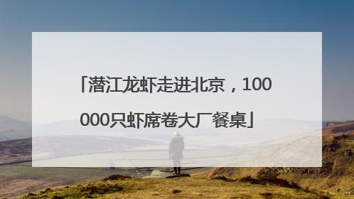 潜江龙虾走进北京，100000只虾席卷大厂餐桌