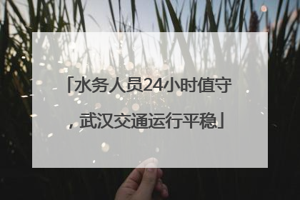 水务人员24小时值守，武汉交通运行平稳
