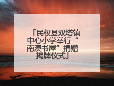 民权县双塔镇中心小学举行“南溟书屋”捐赠揭牌仪式