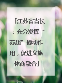 江苏省省长：充分发挥“苏超”撬动作用，促进文旅体商融合