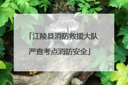 江陵县消防救援大队严查考点消防安全