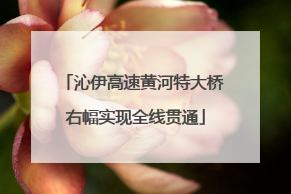 沁伊高速黄河特大桥右幅实现全线贯通