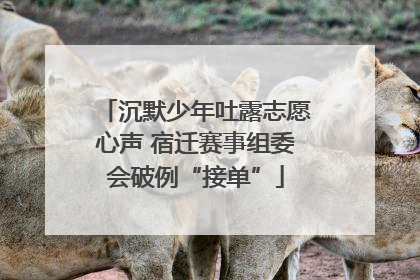 沉默少年吐露志愿心声 宿迁赛事组委会破例“接单”