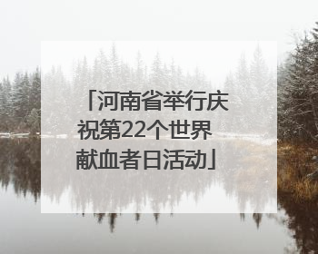 河南省举行庆祝第22个世界献血者日活动